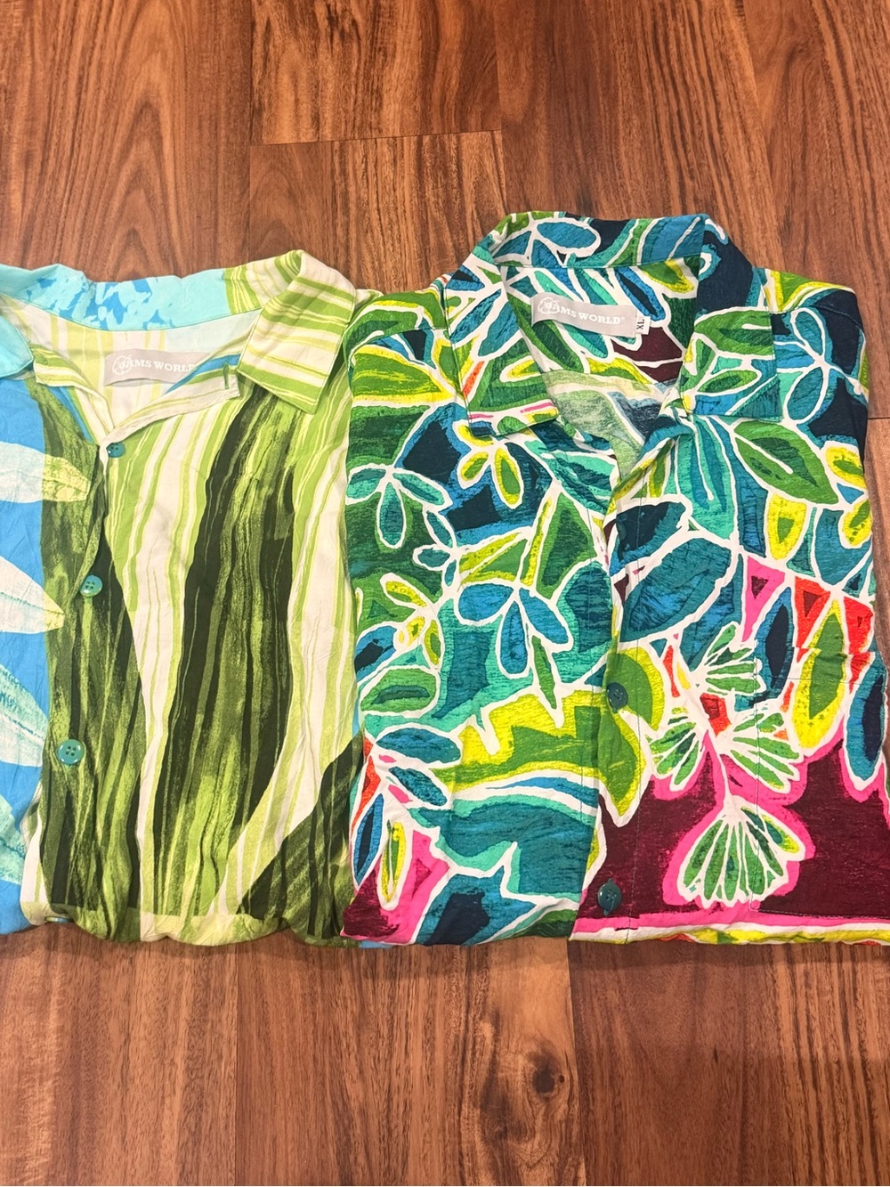Lot Of 2 Jams World Hawaiian Short Sleeve Button Up Shirt Men’s XL Tropical